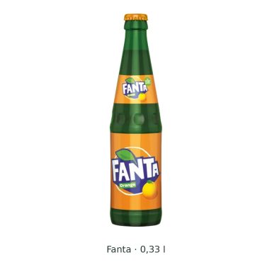Fanta Orange – 0,33-Liter-Glasflasche