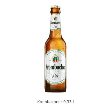 Krombacher Pils – 0,33-Liter-Flasche